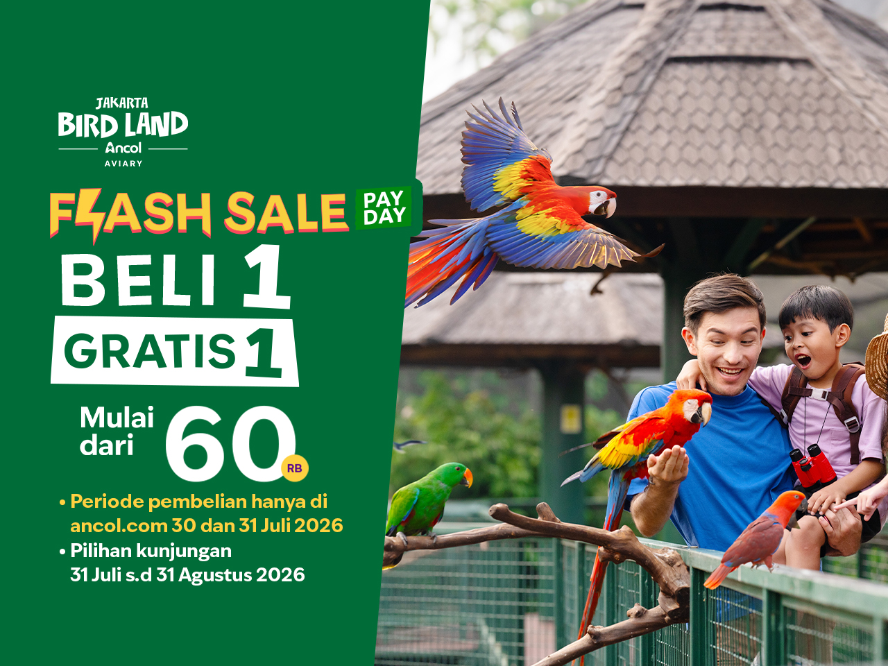 PAYDAY ALERT⚡! Berburu Promo Flash Sale di Jakarta Bird Land!